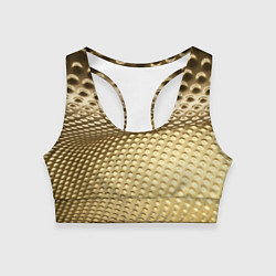Топик спортивный женский Золотая сетка абстракция, цвет: 3D-принт