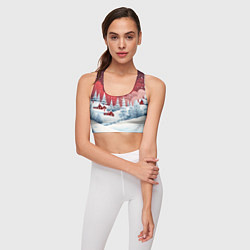 Топик спортивный женский Искрящийся новогодний воздух, цвет: 3D-принт — фото 2