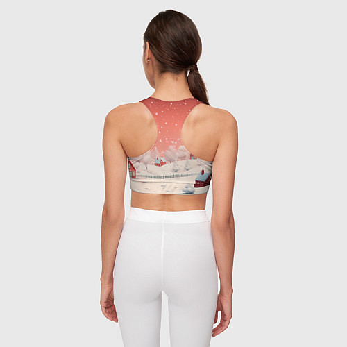 Женский спортивный топ Волшебство новогодней ночи / 3D-принт – фото 4