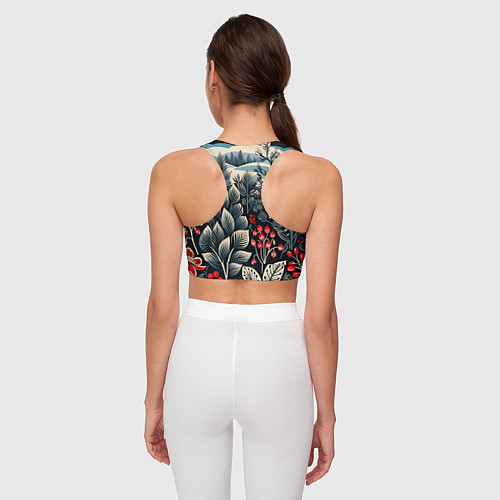 Женский спортивный топ Хрустальные рисунки / 3D-принт – фото 4