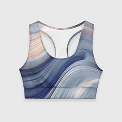 Топик спортивный женский Blue liquid, цвет: 3D-принт