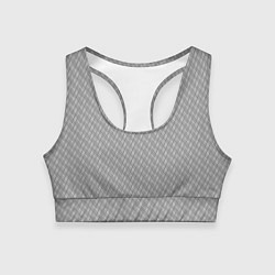 Топик спортивный женский Перекрестная штриховка, цвет: 3D-принт