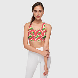 Топик спортивный женский Дольки сладкого арбуза, цвет: 3D-принт — фото 2