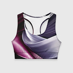 Топик спортивный женский Абстрактные волнистые полосы, цвет: 3D-принт