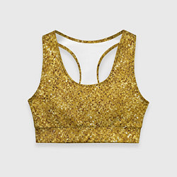 Женский спортивный топ Золотой волнистый с переливами