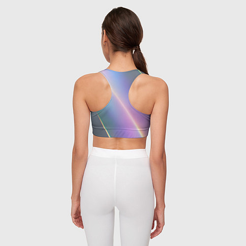 Женский спортивный топ Металлическая голография / 3D-принт – фото 4