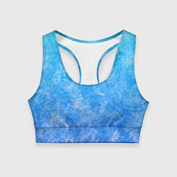 Топик спортивный женский Дым на голубом фоне, цвет: 3D-принт