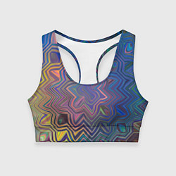 Топик спортивный женский Абстрактная мандала, цвет: 3D-принт