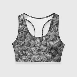 Топик спортивный женский Кудрявая шерсть баранов, цвет: 3D-принт