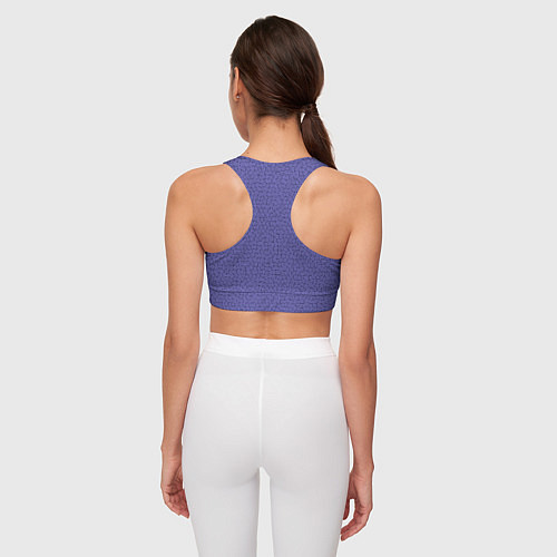 Женский спортивный топ Текстура однотонный сиреневый / 3D-принт – фото 4