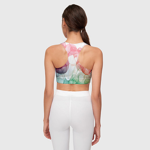 Женский спортивный топ Цветные пузыри / 3D-принт – фото 4