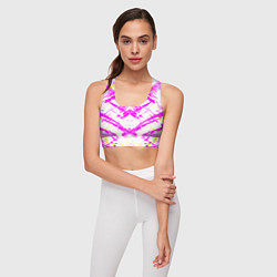Топик спортивный женский Яркие узоры, цвет: 3D-принт — фото 2