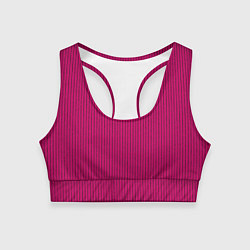 Топик спортивный женский Насыщенный тёмно-розовый в полоску, цвет: 3D-принт
