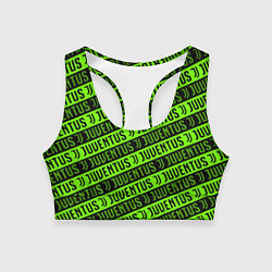 Топик спортивный женский Juventus green pattern sport, цвет: 3D-принт