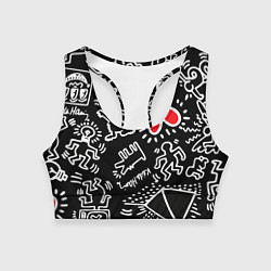 Женский спортивный топ Kit Haring little men
