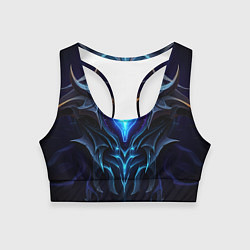 Топик спортивный женский Магическая синяя абстракция, цвет: 3D-принт