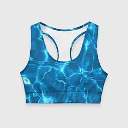 Топик спортивный женский Водная гладь текстура, цвет: 3D-принт