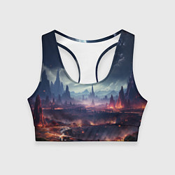 Топик спортивный женский Фантастическая планета внутри космоса, цвет: 3D-принт