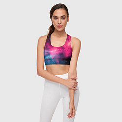 Топик спортивный женский Абстрактный космос фантастика, цвет: 3D-принт — фото 2