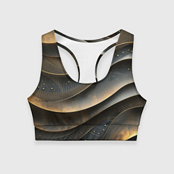 Топик спортивный женский Лакшери текстура с узорами, цвет: 3D-принт