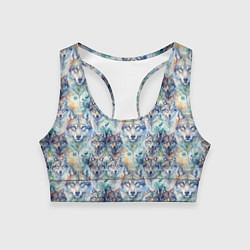 Женский спортивный топ Паттерн из волков