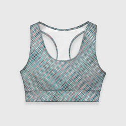 Женский спортивный топ Светлый серо-голубой текстурированный