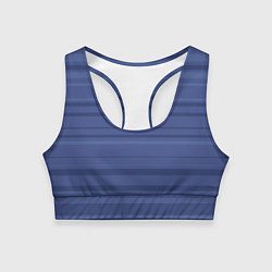 Топик спортивный женский Синий простые полосы, цвет: 3D-принт