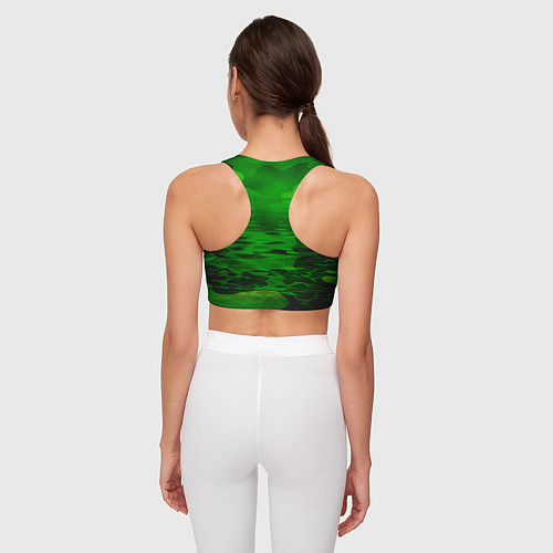 Женский спортивный топ Камуфляж с водой / 3D-принт – фото 4