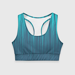 Топик спортивный женский Абстракция вертикальные линии, цвет: 3D-принт