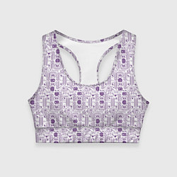 Женский спортивный топ Узоры и лица