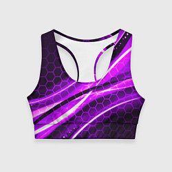 Женский спортивный топ Неоновая броня текстура