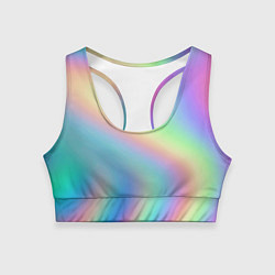Топик спортивный женский Бензиновый градиент, цвет: 3D-принт