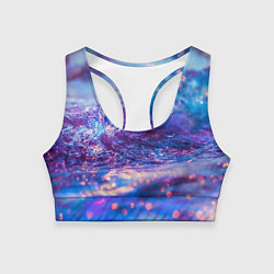 Женский спортивный топ Сине-фиолетовая волна
