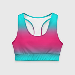 Женский спортивный топ Градиент текстура неон