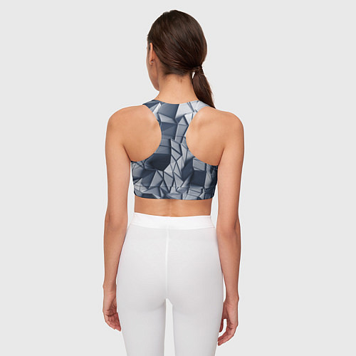 Женский спортивный топ Геометрические грани / 3D-принт – фото 4