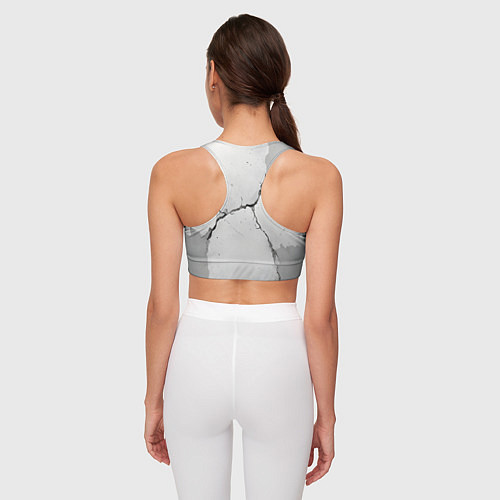 Женский спортивный топ Растрескавшийся бетон / 3D-принт – фото 4