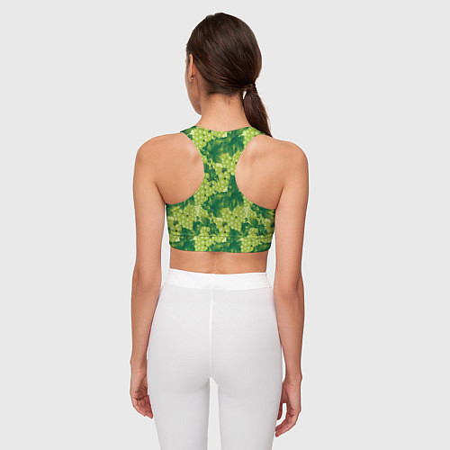 Женский спортивный топ Виноградный цветной паттерн / 3D-принт – фото 4