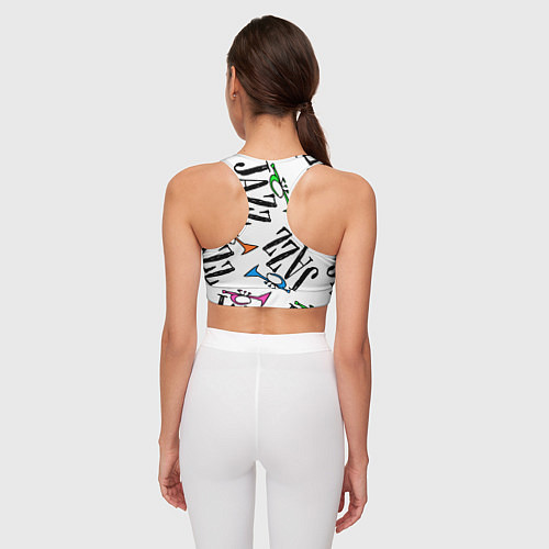 Женский спортивный топ Just jazz in color / 3D-принт – фото 4