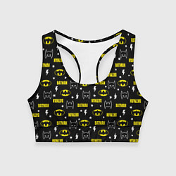 Женский спортивный топ Бэтмен узор