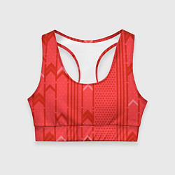 Топик спортивный женский Закулисье красные обои, цвет: 3D-принт