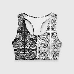 Топик спортивный женский Драконы инь и янь с узорами, цвет: 3D-принт
