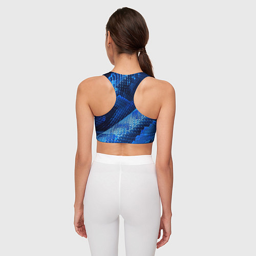 Женский спортивный топ Змеиный стиль / 3D-принт – фото 4