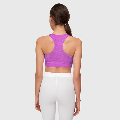 Женский спортивный топ Текстура розовой кожи / 3D-принт – фото 4