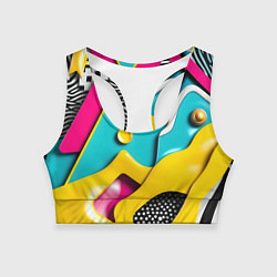 Женский спортивный топ Праздничная абстракция