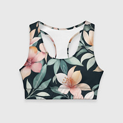 Женский спортивный топ Цветочный паттерн