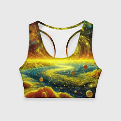 Женский спортивный топ Neon galaxy - ai art fantasy