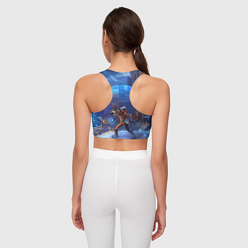 Женский спортивный топ Мегавольт / 3D-принт – фото 4