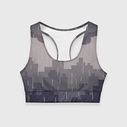 Топик спортивный женский Вечерний дождь, цвет: 3D-принт