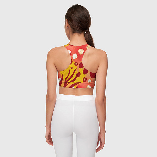 Женский спортивный топ Африканский паттерн / 3D-принт – фото 4