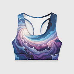 Женский спортивный топ Космическая волна